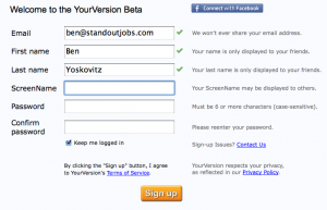 Welcome to YourVersion Beta