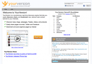 YourVersion Homepage