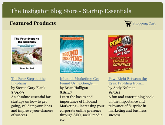 Instigator Blog Bookstore