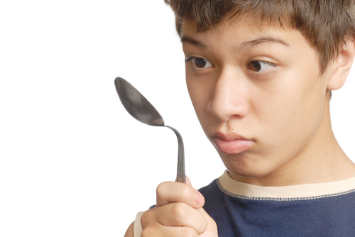 spoon bending boy